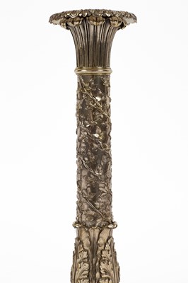 Lot 196 - Royal Interest: A pair of William IV silver candlesticks