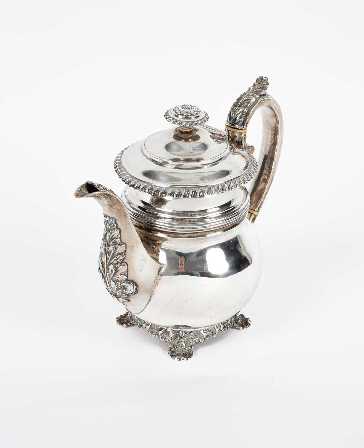 Lot 72 - A George IV silver coffee pot