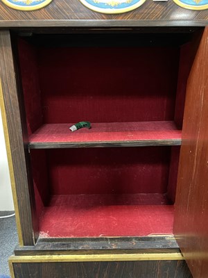 Lot 51 - A pair of Napoleon III calamander pier cabinets
