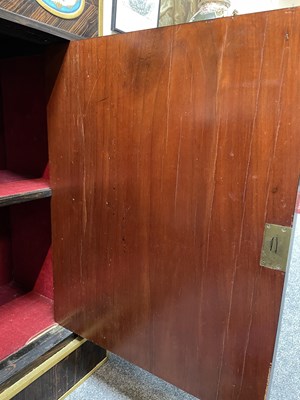 Lot 51 - A pair of Napoleon III calamander pier cabinets