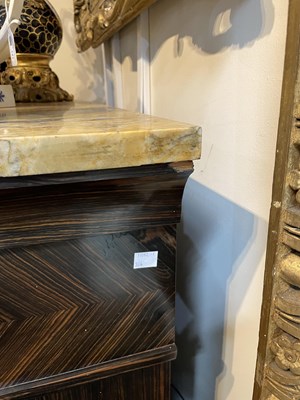 Lot 51 - A pair of Napoleon III calamander pier cabinets