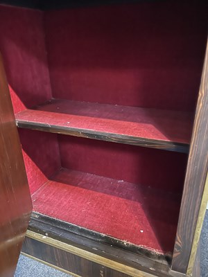 Lot 51 - A pair of Napoleon III calamander pier cabinets