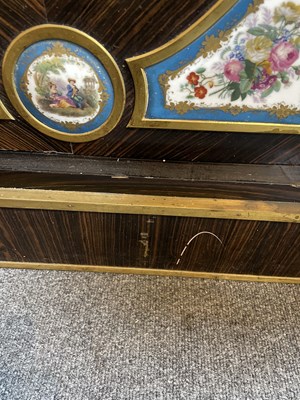 Lot 51 - A pair of Napoleon III calamander pier cabinets