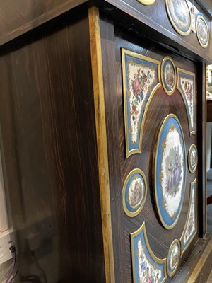Lot 51 - A pair of Napoleon III calamander pier cabinets
