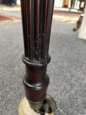 Lot 19 - A Regency rosewood banded ebony and boxwood strung games Pembroke table