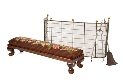 Lot 82 - A green painted nursery fender