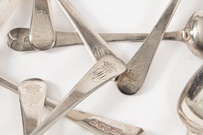 Lot 35 - An unusually long set of forty-six George III silver teaspoons
