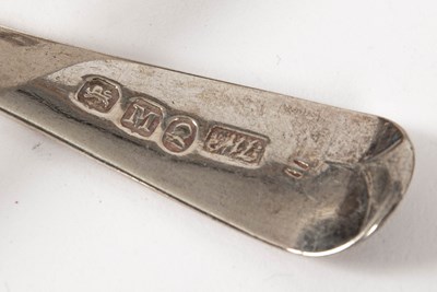 Lot 35 - An unusually long set of forty-six George III silver teaspoons