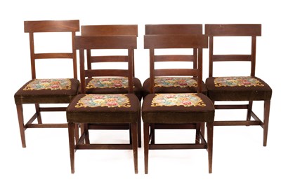 Lot 579 - A set of six Regency style mahogany dining chairs