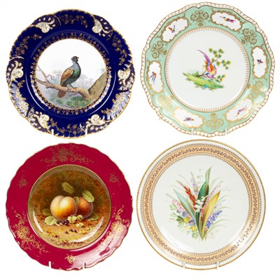 Lot 782 - Four English decorative plates