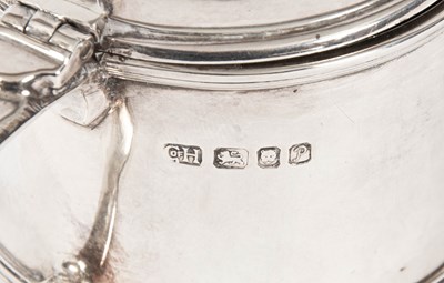 Lot 76 - An Arts & Crafts silver cruet set