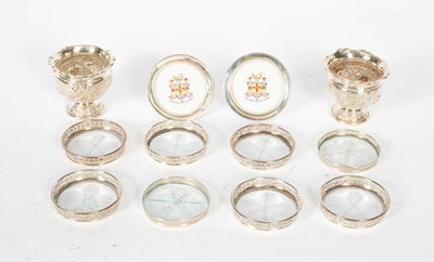 Lot 409 - A pair of Edwardian silver footed bowls