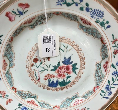 Lot 22 - A set of four Chinese famille rose plates