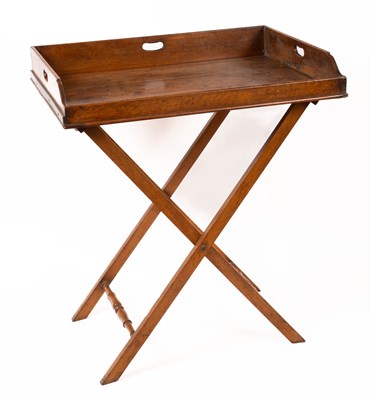 Lot 633 - A 19th Century mahogany butler's tray on stand