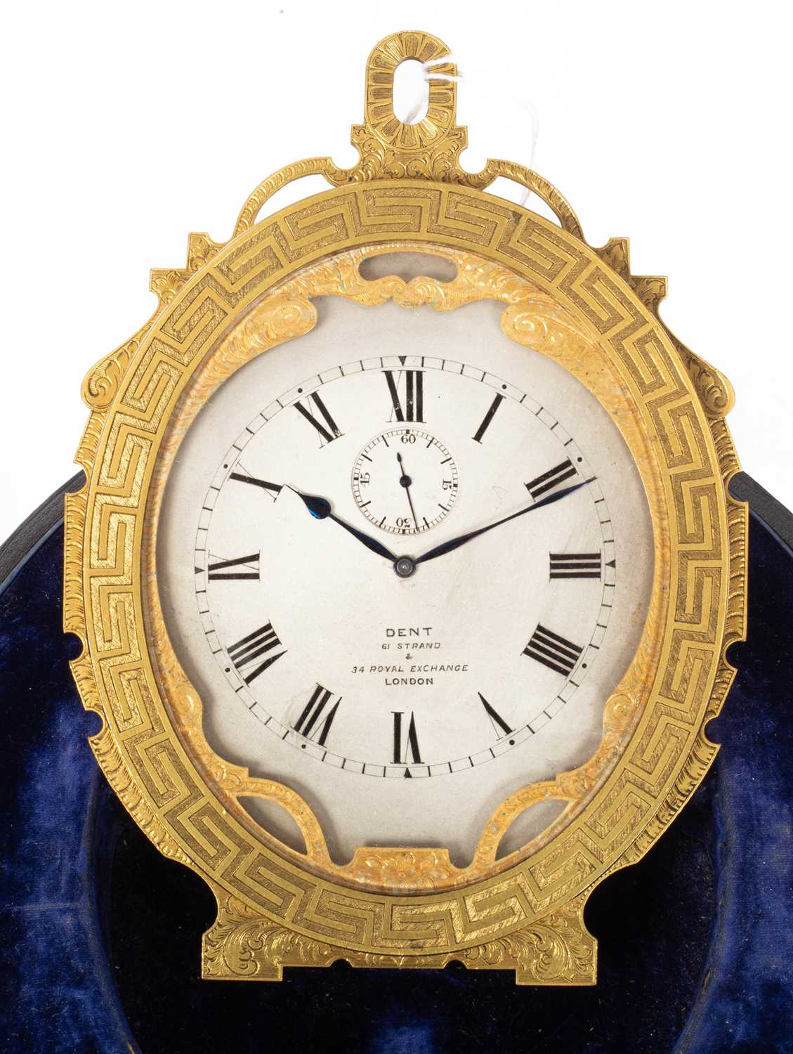 Lot 741 - A Dent gilt metal strut clock