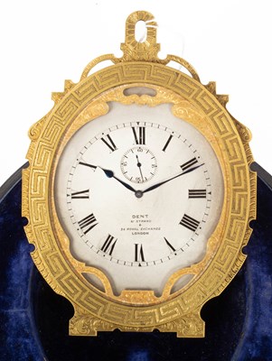 Lot 741 - A Dent gilt metal strut clock