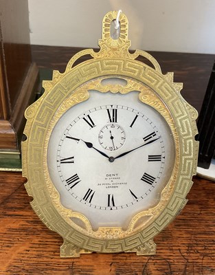 Lot 741 - A Dent gilt metal strut clock