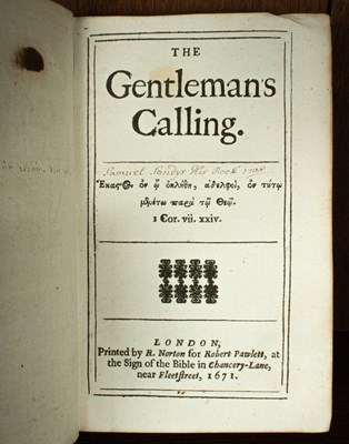 Lot 15 - Taylor (Jeremy) The Rules and Exercises of Holy Living & Dying
