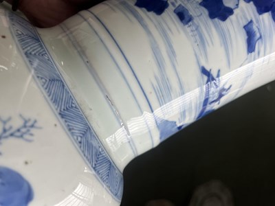 Lot 318 - A Chinese blue and white Yen Yen vase