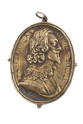 Lot 341 - A Charles I cast silver-gilt Royalist badge