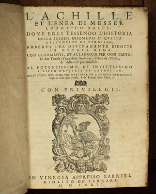 Lot 26 - Dolce (Ludovico) L'Achille et L'Enea