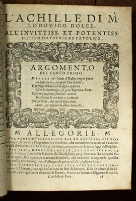 Lot 26 - Dolce (Ludovico) L'Achille et L'Enea