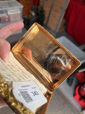 Lot 343 - Royal Interest: A French gold and diamond royal presentation portrait snuffbox