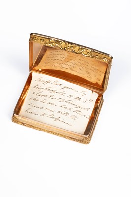 Lot 343 - Royal Interest: A French gold and diamond royal presentation portrait snuffbox