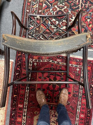 Lot 672 - A set of eight 19th Century mahogany Cockpen chairs