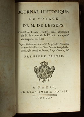 Lot 49 - Lesseps (Jean-Baptiste Barthélemy de) Journal Historique du Voyage de M. de Lesseps