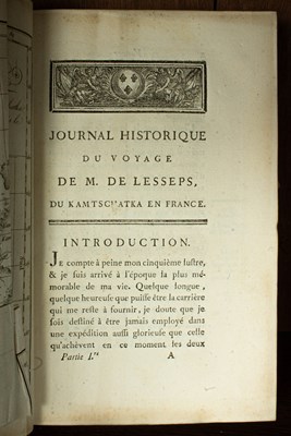 Lot 49 - Lesseps (Jean-Baptiste Barthélemy de) Journal Historique du Voyage de M. de Lesseps