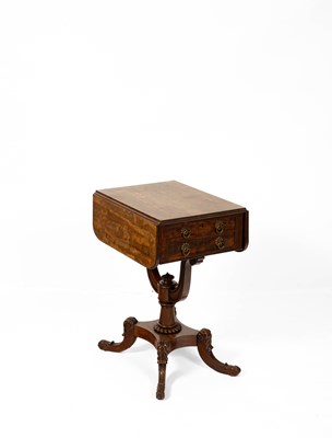 Lot 573 - A late Regency mahogany Pembroke worktable