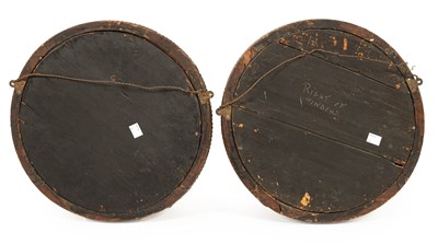 Lot 524 - A pair of Chinese export reverse glass paintings