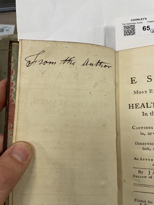 Lot 65 - Medicine: LIND, James (1716-94) An Essay on ... preserving the Health of Seamen