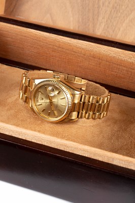 Lot 339 - A Rolex Oyster Perpetual Day-Date 18ct gold gentleman's wristwatch