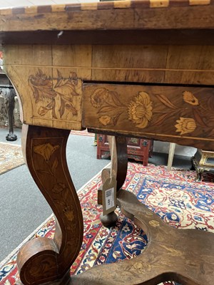 Lot 481 - An 18th Century Dutch walnut and marquetry centre table