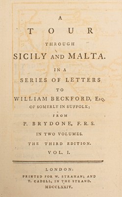 Lot 80 - Brydone (Patrick) A Tour through Sicily and Malta