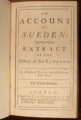 Lot 83 - [Robinson (John)] An Account of Sueden