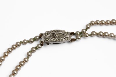 Lot 13 - A Rosita double strand of graduated simulated pearls