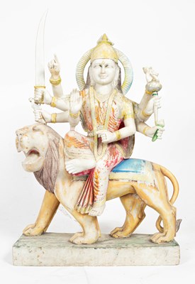 Lot 124 - An Indian alabaster figure