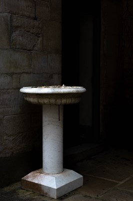 Lot 2 - A marble bird bath