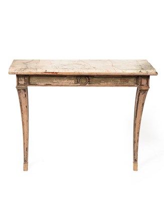 Lot 495 - A marble top console table