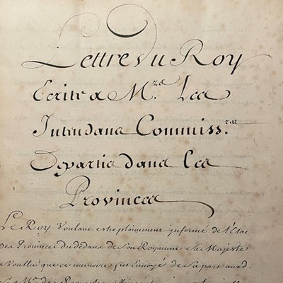 Lot 590 - France: Territorial planning - Manuscript Mémoires [des Intendants] sur les Généralités