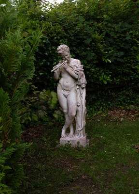 Lot 40 - A reconstituted stone figure of a youth