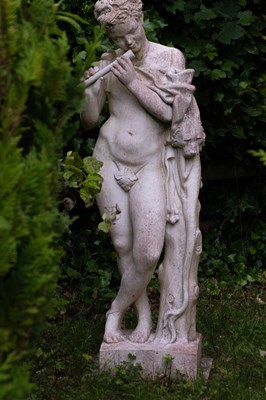 Lot 40 - A reconstituted stone figure of a youth