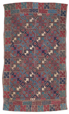 Lot 641 - A Lakai embroidered Suzani kilim