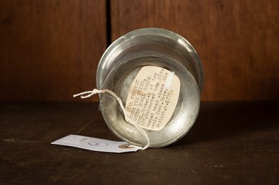 Lot 110 - An English pewter broth bowl