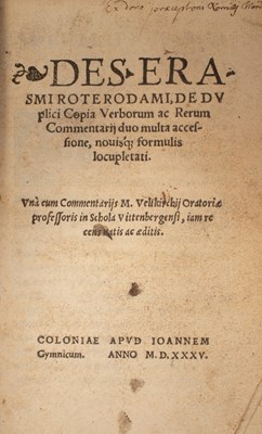 Lot 510 - [Erasmus of Rotterdam] Des Erasmi Roterodami