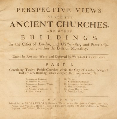 Lot 260 - West (Robert) Perspective Views [...] of London