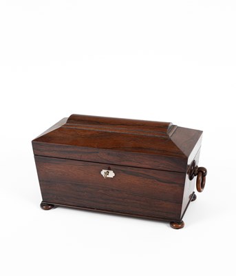 Lot 549 - A Regency rosewood tea caddy
